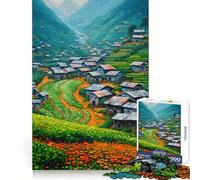 Puzzle da 1000 pezzi "Terrazze di riso Mu Cang Chai" per adolescenti, stimola la memoria, crea un'atmosfera tranquilla e rilassante, con taglio di alta qualità, un regalo perfetto (38x26cm)