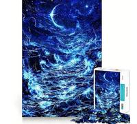 Puzzle da 1000 pezzi "Terreno Blu Celeste",incastro perfetto,arte,allenamento mentale,divertimento,relax,gioco,regalo di Natale rilassante (38x26cm)