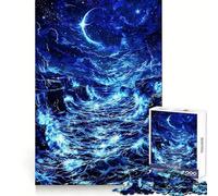 Puzzle da 1000 pezzi "Terreno Blu Celeste" per adolescenti,esercizio mentale,rilassante e divertente,con chiusura a incastro,ideale come regalo per le vacanze (50x75cm)