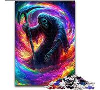 Puzzle da 1000 pezzi "Teschio della Morte" per adolescenti, giocattoli per l'intrattenimento della famiglia, ideali come regalo per tutta la famiglia (dimensioni 50x75cm)
