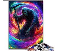 Puzzle da 1000 pezzi "Teschio della Morte" per adulti e ragazzi, perfetto per le serate di gioco, giocattolo colorato da regalare a casa (50x75cm)