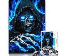 Puzzle da 1000 pezzi, Teschio della Morte, Puzzle per adulti e adolescenti, 1000 pezzi, Giocattoli, Giochi educativi, Antistress, Migliora l'amore tra coppie, 26x38cm