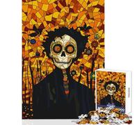 Puzzle da 1000 pezzi "Teschio di zucchero Dolcetto o scherzetto" Giocattoli antistress Ottimo regalo per giochi Gioco impossibile Allena il tuo cervello e le tue mani Dimensioni 38x26cm