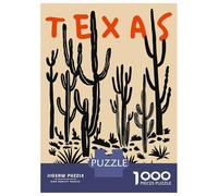 Puzzle Da 1000 Pezzi Texas Desert Landscape with Cacti Puzzle Per Adulti Gioco Rompicapo Vacanza A Casa Ammazzare Il Tempo Offerta Come Regalo Per Tutta La Famiglia 52x38cm/1000pcs