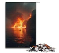 Puzzle da 1000 pezzi "The Burning of Red Cliff" per bambini puzzle in legno decorazioni per la casa 1000 pezzi (38x26 cm)
