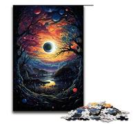 Puzzle da 1000 pezzi The Colorful Psychedelia of Black Hole Dawn per adulti ideale come regalo. Adatto a ragazzi dai 14 anni in su 75x50 cm.