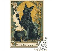 Puzzle Da 1000 Pezzi - The Dog Tarot Card Art Print Puzzle Gioco Rompicapo Decorazione Da Parete Offerta Come Regalo Per Tutta La Famiglia 38x26cm/1000pcs