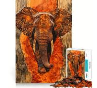 Puzzle da 1000 pezzi "The Elephant's Grace" per adolescenti, giocattolo intelligente per momenti di condivisione, taglio liscio, lista dei desideri di Babbo Natale 38x52cm