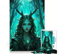 Puzzle da 1000 pezzi "The Emerald Sentinel" per adolescenti, gioco di allenamento mentale, gioco di gruppo, taglio di precisione, regalo per le festività 38x52cm