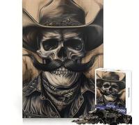 Puzzle da 1000 pezzi "The Eternal Outlaw Cowboy" per adolescenti, gioco cognitivo, svago rilassante, assemblaggio di motivi, opera d'arte 38x26cm