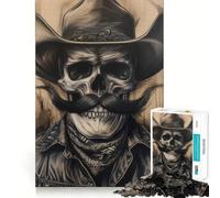Puzzle da 1000 pezzi "The Eternal Outlaw Cowboy" per adolescenti, gioco cognitivo, svago rilassante, assemblaggio di motivi, opera d'arte 38x26cm