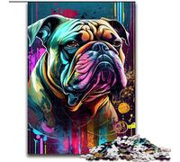Puzzle da 1000 pezzi "The Gently Bulldog", gioco interattivo per famiglie, ideale per adolescenti, rompicapo regalo (dimensioni 26x38cm).