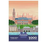 Puzzle Da 1000 Pezzi The Hague Travel Print Puzzle Per Adulti Gioco Rompicapo Decorazione Perfetta Regali Unici Per Compleanno E Natale 52x38cm/1000pcs