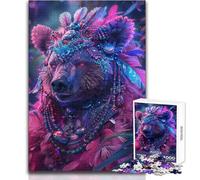 Puzzle da 1000 pezzi The Majestic Bear per adolescenti, gioco di sviluppo del pensiero logico, ottimo regalo per momenti significativi, dimensioni 38x52cm