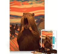 Puzzle da 1000 pezzi "The Scream Capybara Teenagers" per ragazzi, gioco di allenamento mentale, gioco di gruppo, taglio di precisione, regalo per le feste 50x75cm