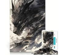 Puzzle da 1000 pezzi "The Shadow Wolf" per adulti, gioco di logica e intrattenimento, pezzo di alta qualità 38x26cm