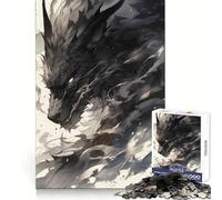 Puzzle da 1000 pezzi "The Shadow Wolf" per adulti, gioco di logica e intrattenimento, pezzo di alta qualità 38x26cm