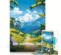 Puzzle da 1000 pezzi "The Snowman Trek", Bhutan, con bordi ben definiti, ideale per risolvere problemi, divertimento e relax, perfetto come regalo di Natale (50x75cm)