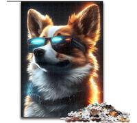 Puzzle da 1000 pezzi, The Styler Corgi Dog, dimensioni 26x38cm, ideale per gli innamorati, Capodanno e San Valentino.