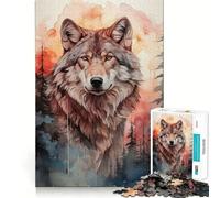 Puzzle da 1000 pezzi "The Wolf Palette" per adolescenti, gioco di logica e abilità, antistress, taglio preciso, regalo perfetto 38x26cm