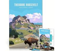 Puzzle da 1000 pezzi Theodore Roosevelt N Park, incastro perfetto, gioco artistico, sfida mentale, divertimento per il tempo libero, regalo di compleanno (38x52cm)
