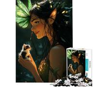 Puzzle da 1000 pezzi Thinker Bell e Gattino Giochi educativi per giochi di sfida educativi Giocattolo fantastico Regalo e giocattolo per passare il tempo durante le vacanze (Dimensioni 38x26cm)