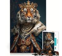 Puzzle da 1000 pezzi Tiger King per adulti, gioco intelligente per interni, taglio liscio, Babbo Natale, scegli il tuo desiderio 50x75cm