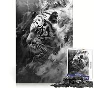 Puzzle da 1000 pezzi Tiger Smoky Beast per adolescenti, ideale per il recupero, il relax e il divertimento, con dettagli nitidi e perfetti come regalo stagionale 38x26cm