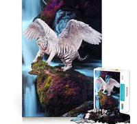 Puzzle da 1000 pezzi "Tigre Alata" per adulti,gioco stimolante per la mente,superficie liscia e priva di sbavature,hobby affascinante per i momenti di svago (38x26cm)