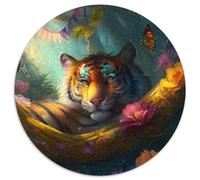 Puzzle da 1000 pezzi "Tigre che dorme", puzzle impossibile per adulti, attività educativa per migliorare le abilità cognitive (67,5x67,5 cm)