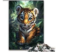 Puzzle da 1000 pezzi "Tigre della giungla", 26x38cm, ideale per gli innamorati, perfetto come regalo di Natale, Capodanno e San Valentino