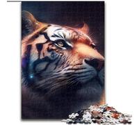 Puzzle da 1000 pezzi "Tigre Fantasy" in legno, rompicapo ad alta difficoltà per adolescenti, 50x75cm, per arredamento, allenamento del cervello e regali di Natale