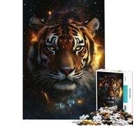 Puzzle da 1000 pezzi Tigre nel Cosmo Puzzle per adulti Corsa di velocità manuale Difficile e stimolante Ideale come regalo 38x52cm