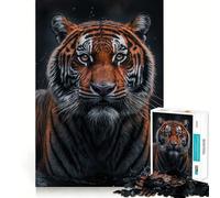 Puzzle da 1000 pezzi "Tigre nel fiume" per adolescenti, gioco stimolante per la mente, ideale per il relax, con tagli precisi e decorazioni artistiche 38x52cm