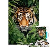 Puzzle da 1000 pezzi "Tigre nella giungla" - Divertimento a casa attività artistiche e decorative giocattoli per la casa per ragazzi dai 14 anni in su (50x75cm)