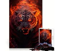 Puzzle da 1000 pezzi "Tigri, Fuoco e Gloria" per adolescenti, gioco per sviluppare le capacità cognitive, design accogliente e rilassante, ideale per l'assemblaggio e come regalo 50x75cm