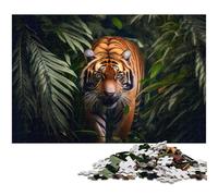 Puzzle da 1000 pezzi "Tigri nella giungla" puzzle di carta per bambini regali di Natale (dimensioni 38x26 cm)