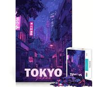 Puzzle da 1000 pezzi "Tokyo Aesthetic City" per adulti e ragazzi, gioco cognitivo per il tempo libero, divertente, con motivi da assemblare, regalo festivo 50x75cm