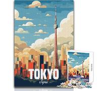 Puzzle da 1000 pezzi Tokyo Giappone Attività rilassante per il tempo libero Taglio di precisione Bordo liscio Giocattolo da gioco Dimensioni 38x52cm