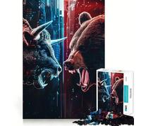 Puzzle da 1000 pezzi Tori contro Orsi,incastro perfetto,sfida artistica e mentale,gioco divertente per il tempo libero,regalo di compleanno (38x52cm)