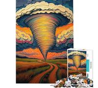 Puzzle da 1000 pezzi Tornado in Tornado Alley - La furia della natura Puzzle da 1000 pezzi Antistress Decorazione per la casa Regalo per amici e familiari (75x50cm)