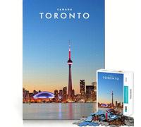 Puzzle da 1000 pezzi, Toronto, Canada, taglio perfetto, divertente, logica, gioco gratuito, attività per compleanno (38x52cm)