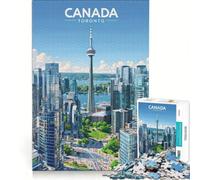 Puzzle da 1000 pezzi Toronto Travel Poster | 38x26cm Regali per donne: giochi difficili e stimolanti regali impegnativi