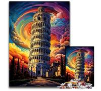 Puzzle da 1000 pezzi Torre pendente di Pisa Italia Puzzle impossibili per adulti Regalo perfetto per l'arredamento della casa e il divertimento delle vacanze 1000 pezzi (75x50 cm)