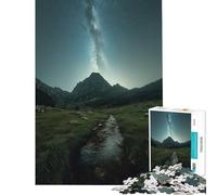 Puzzle da 1000 pezzi Torrente di montagna sotto la Via Lattea Gioco educativo di logica e analisi adatto a persone dai 14 anni in su 38x52cm