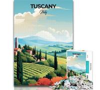Puzzle da 1000 pezzi Toscana Italia Viaggio Stampa Puzzle per adulti 1000 pezzi, impegnativo e difficile con pezzi completamente interconnessi di forma casuale 75x50cm