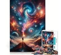 Puzzle da 1000 pezzi "Touching The Cosmos" - Gioco di prestigio con taglio a contrasto - Esercizio per la mente - Divertimento e pace - Regalo di compleanno (50x75cm)