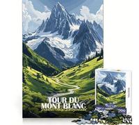 Puzzle da 1000 pezzi Tour del Monte Bianco per ragazzi, ideale per migliorare la memoria, un passatempo rilassante, con bordi precisi (38x26cm)