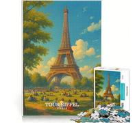 Puzzle da 1000 pezzi Tour Eiffel Parigi, gioco per tutta la famiglia, divertente e spiritoso, compleanno e Natale 38x52cm