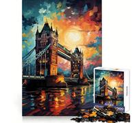 Puzzle da 1000 pezzi "Tower Bridge Reverie" per adulti e ragazzi, ideale per allenare la mente, per una fuga rilassante, con taglio laser e un bel regalo (50x75cm)